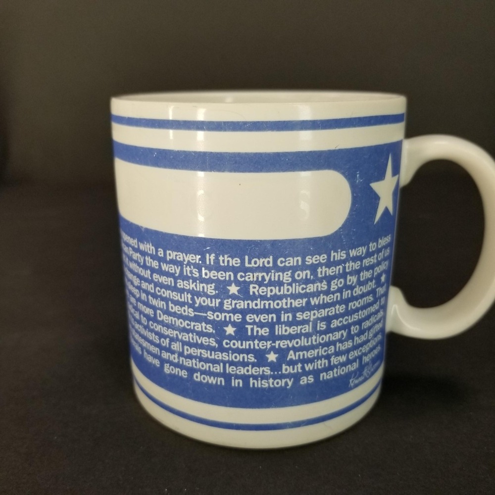 Vintage 1983 Toscany Collection Political Satire Mug Democrats‎ vs Republicans
